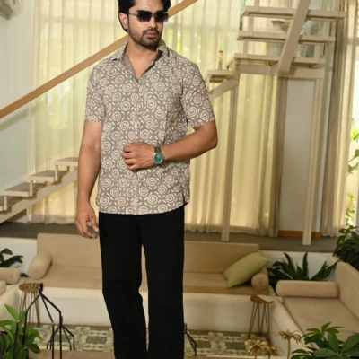 Handblock Printed Pure Cotton Men's Shirts