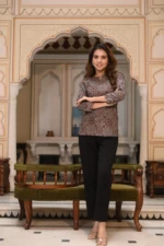 Block Printed Designer Cotton Top – Handcrafted Ethnic Wear for Women