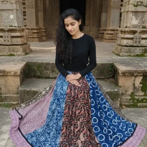 Bagru HandBlock Printed Cotton Designer Skirt