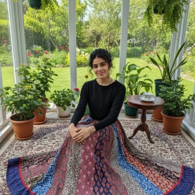 Bagru HandBlock Printed Cotton Designer Skirt