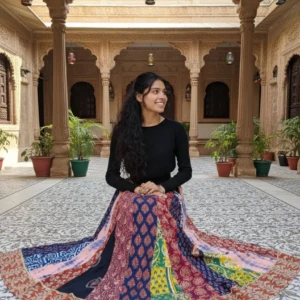 Bagru HandBlock Printed Cotton Designer Skirt