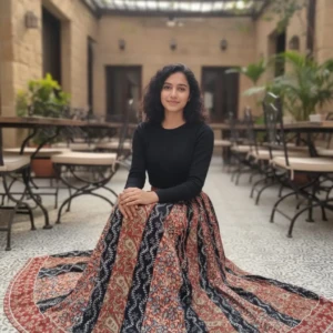 Bagru HandBlock Printed Cotton Designer Skirt