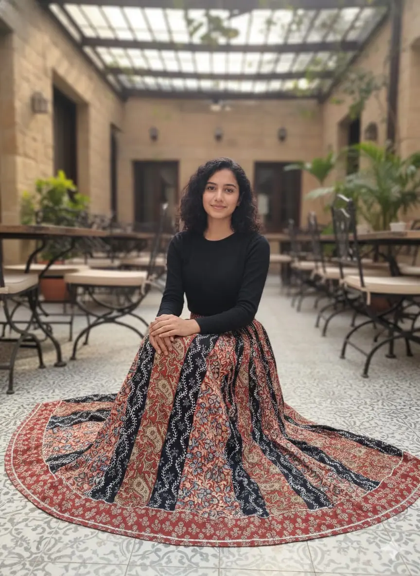 Bagru HandBlock Printed Cotton Designer Skirt Bagru HandBlock Printed Cotton Designer Skirt