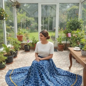 Bagru HandBlock Printed Cotton Designer Skirt