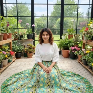 Bagru HandBlock Printed Cotton Designer Skirt